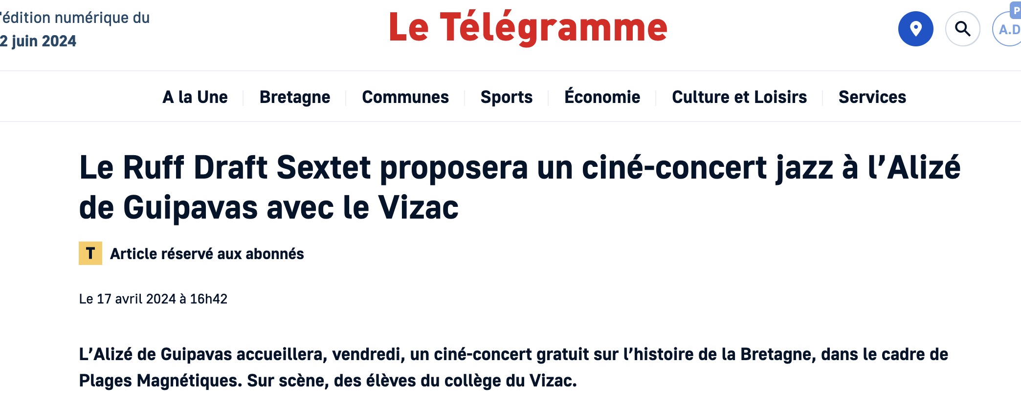 Le Télégramme - Ruff Draft
