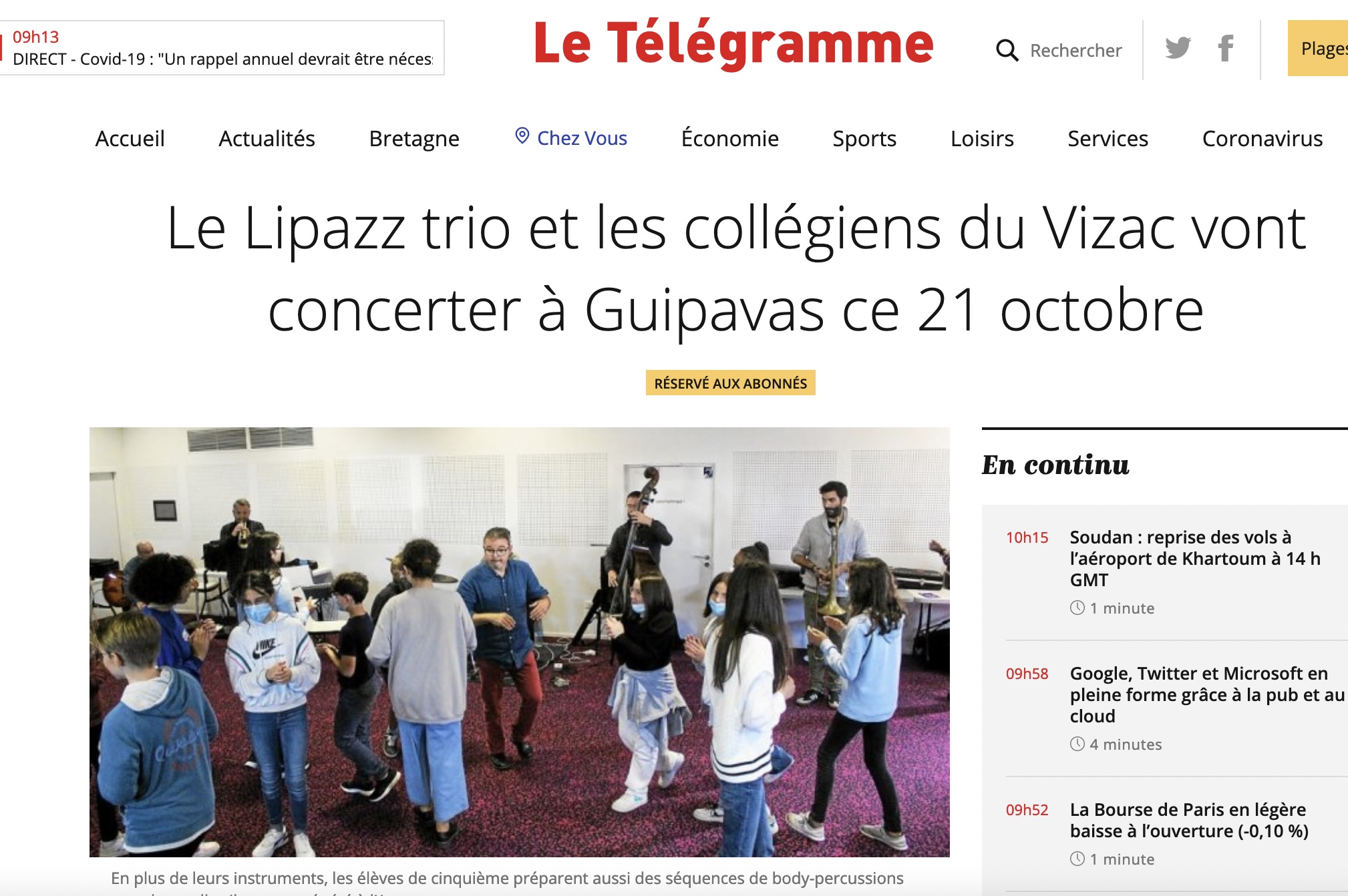 le telegramme lipazz vizac guipavas